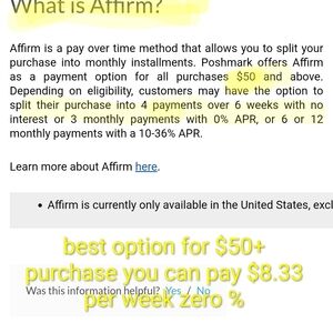 Affirm Payment Option Advertisement